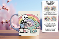 FRESH PNG for 11oz Mug Wrap , Funny Skeleton Product Image 1