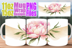 Radiant sunsets 11oz 15oz sublimation wrap, Flowers Product Image 1