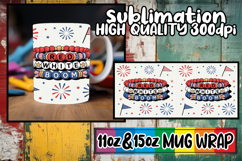 Enchanting thoughts sublimation mug wrap, Patriotic Product Image 1
