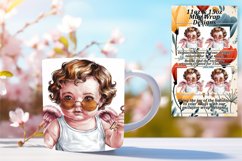 Stylish 11oz Mug Wrap Png Artwork , Cupid Product Image 1