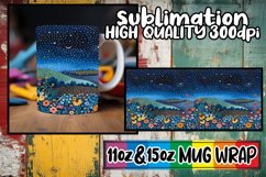 Colorful Landscape Mug Wrap for 11oz 15oz Sublimation Product Image 1