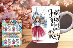 Creative 15oz Mug Wrap Png Artwork , Just A Girl Product Image 1