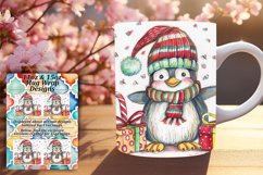 Christmas Mug Wrap Design - Watercolor Sublimation Product Image 1