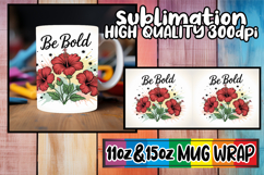 Whimsical views 11oz 15oz sublimation wrap, Flowers Quote Product Image 1