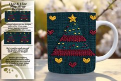 Lovely 15oz Mug Wrap Png Template , Holiday Product Image 1