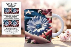Joyful 15oz Mug Wrap Png Template , USA Flag Product Image 1