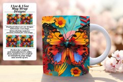 Enchanting Spring Butterfly Magic: 3D Mug Wrap Product Image 1