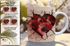 Radiant Flower Charm: 3D Heart Wrap Mug, 2 Sizes Product Image 1