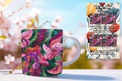 Sparkly Mosaic Flower Mug Wrap Sublimation 11oz 15oz Product Image 1