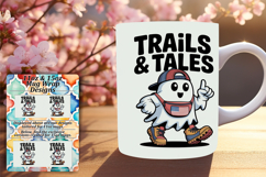 ELEGANT PNG for 15oz Mug Wrap , Funny Ghost Product Image 1