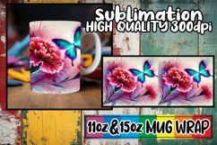 Bright spirits 11oz 15oz sublimation wrap, Butterfly Product Image 1