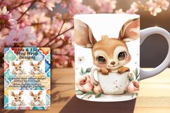 Floral Watercolor Animals Mug Wrap Designs 11oz/15oz Product Image 1