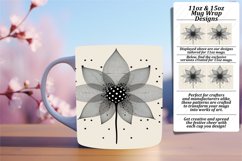 Floral Art Sublimation Mug Design - 11oz &amp; 15oz Product Image 1