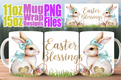 Playful afternoons 11oz 15oz sublimation wrap, Easter Bunny Product Image 1