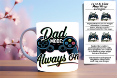 Fashionable 11oz Mug Wrap Png Template , Father&#039;s Day Product Image 1