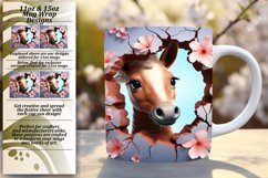 Watercolor Horse Wall Illusion Mug Sublimation Product Image 1