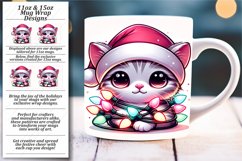 Vibrant Colors of 3D Christmas: Glossy Mug Wrap Product Image 1