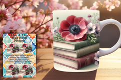 Charming 15oz Mug Wrap Png Template , Books Product Image 1