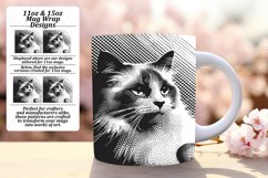 Playful Cat Mug Sublimation Design - Perfect for Kitty Fans Product Image 1
