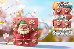 Winter 3D Santa Claus Mug Wrap Sublimation Design 11oz 15oz Product Image 1