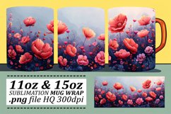 Floral Spring Mug Wrap - Flower Pattern 11oz 15oz Product Image 1