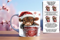 Floral 11oz Mug Wrap Png Template , Christmas Product Image 1