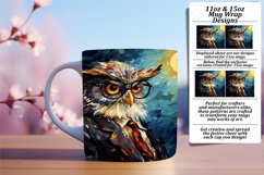 Wise Owl in Moonlight Sublimation Design for Mugs 11oz/15oz Product Image 1