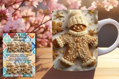 Christmas 3D Gingerbread Wrap | 11oz/15oz Mug Design Product Image 1