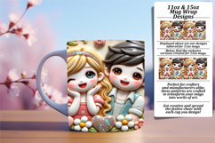 LUXE PNG Mug Wrap Design 15oz , 3D Characters Product Image 1