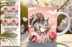 LUSH 15oz PNG Mug Wrap Template , Animals In Wall Product Image 1