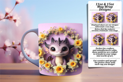 Inspiring 15oz Mug Wrap Png Template , Dragon Product Image 1