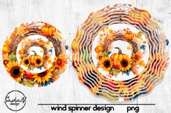 Autumn wreath, Fall wind spinner sublimation Product Image 1