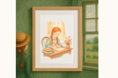 Anne of Green Gables Watercolor Clipart, Anne Shirley Product Image 7