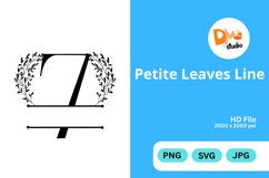 Petite Leaves Line Monogram Product Image 1