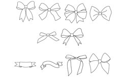 Ribbon Bows Set 1 Procreate Brush Stamps, 50 Bows Product Image 7