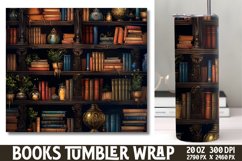 Tumbler Sublimation Wrap Magical Books Product Image 1