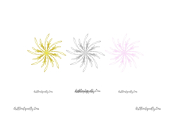 Pink Gold Silver Snowflakes PNG Set Product Image 6