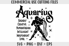 Aquarius SVG, Zodiac Signs SVG, Horoscope SVG, Cut files Product Image 1