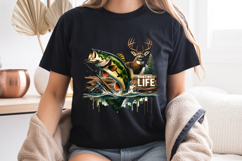Hunting Life PNG, Bass Fishing and Deer Hunting Sublimation Product Image 7