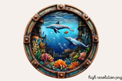 Under the Sea Window Clipart PNG Product Image 1