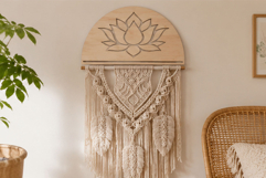 Lotus macrame base bundle digital download laser cut yarn 5 Product Image 6