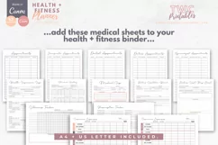 Health & Fitness Planner Canva Templates | 63 Pages | FEMME Product Image 7