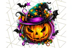 Pumpkin Party Halloween Clipart PNG, Cute Spooky Elements Product Image 3