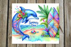 Beach, summer time | Skinny Tumbler Sublimation design Product Image 7