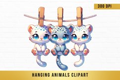 cute hanging animals clipart, hanging animals sublimation Product Image 1