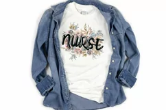 Nurse Flowers Png | Nurse Sublimation | Digital Download Product Image 6