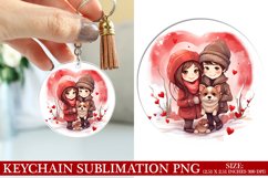 Dog Valentine&#039;s Day Keychain Sublimation Bundle Product Image 8