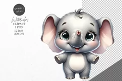 Elephant clipart, Animals clipart, Nursery clipart Product Image 1