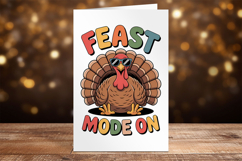Feast Mode On Cool Turkey Thanksgiving Product Image 3