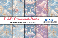 DAD Memorial Stairs Heaven Angel JPG Product Image 1